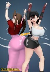 aerith_gainsborough, tifa_lockhart, tifa_lockhart_90's_(style), final_fantasy, final_fantasy_vii