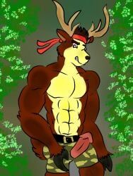 bambo, deer_avenger, deerdigger1989, abs, anthro