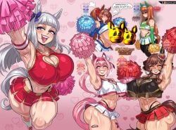 daiwa_scarlet_(umamusume), gentildonna_(umamusume), gold_ship_(umamusume), haru_urara_(umamusume), silence_suzuka_(umamusume)