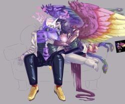 spamton_g_spamton, spamton_neo, tenna_(deltarune), deltarune, after_oral