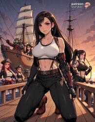 tifa_lockhart, lockhart, yunaiai, 2robots, 5girls