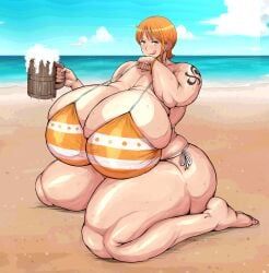 nami_(one_piece), nami_(pre-timeskip), one_piece, ponkotsuu, 1girls