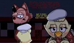 chica_(fazbear_&_friends), chica_(fnaf), foxy_(fnaf), fazbear_&_friends, five_nights_at_freddy's