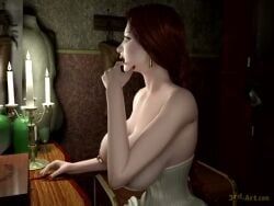 3rd-art, 1girls, aristocrat, braid, corset