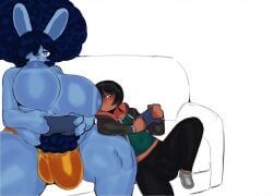 kurtus_plumbum, tozamtr, 2boys, anthro, big_breasts