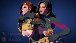 d.mon, freja_(overwatch), overwatch_2, baracuda_balls, black_hair