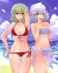 letty_whiterock, yuka_kazami, touhou, 2girls, armpits