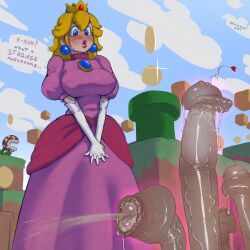 princess_peach, mario_(series), super_mario_bros., walaw, 1girls