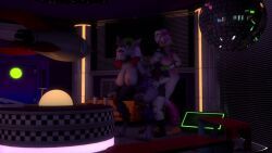 glamrock_chica_(fnaf), glamrock_chica_(mayosplash), roxanne_wolf_(fnaf), roxanne_wolf_(mayosplash), staffbot