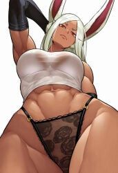 rumi_usagiyama, my_hero_academia, zloimakak, 1girls, black_panties