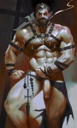 venator_(deadlock), deadlock_(game), qaisan, 1boy, abs