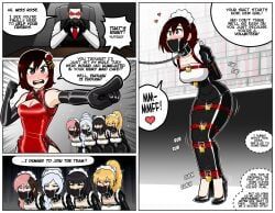 blake_belladonna, junior_xiong, neo_(rwby), ruby_rose, weiss_schnee