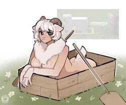sheep_(minecraft), minecraft, mavmeri, 1girls, ass