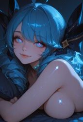 gwen_(league_of_legends), league_of_legends, 1girl, ahoge, bangs