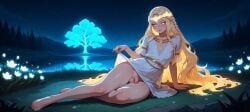 miquella, elden_ring, anugensynths, 1boy, barefoot
