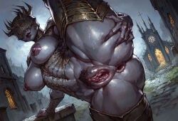 proxima_(mortal_shell_2), mortal_shell, philon, 1girls, abs