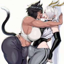 kalista_(kalistafunz), shiki_(shikuma011), shikuma011, 2futas, 2girls