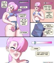 deprivedart, 1girls, ass, breasts, chastity