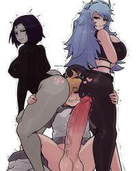aphrodite, aphrodite_(swtor), glowing_sora, rachel_roth, raven_(dc)