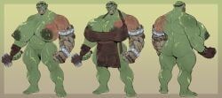 cosmicdanger, apron, apron_only, areola, back_muscles