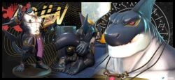 lohn_(alvintanubis), chiefkaine, abs, anklet, anthro
