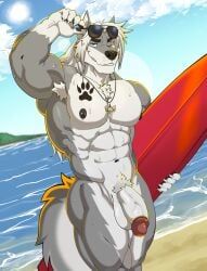 mac_b._howlin, wolfybuns, abs, anthro, armpit_hair