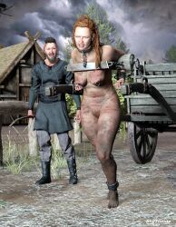 original, shytimide, 1boy, 1girls, bondage