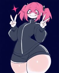 konton_boogie, konton_boogie_trilogy_(jon-yakitory), falsegate, 1girls, black_shorts