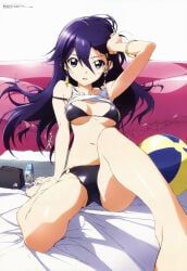 kuroki_rei, megami_magazine, vividred_operation, 1girls, arm_support