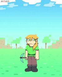 alex_(minecraft), minecraft, lilmoonie, 1girls, areolae