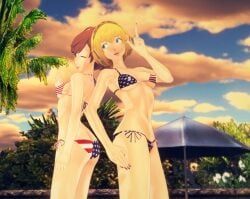 aigis_(persona), female_protagonist_(persona_3), kotone_shiomi, 4th_of_july, persona