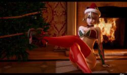 christmas, shanodeshano, 1girls, ass, big_breasts