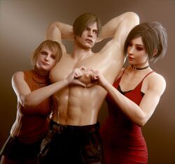 ada_wong, ada_wong_(adriana), ashley_graham, ashley_graham_(ella_freya), leon_scott_kennedy