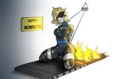 oc, ascruffymuffin, 1girls, abandonment_play, blindfold