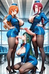 noson, 1girls, 2futas, balls, bangs