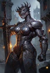 proxima_(mortal_shell_2), mortal_shell_2, philon, 1girls, armor