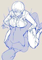 shermie_(kof), king_of_fighters, 1girls, between_breasts, big_breasts