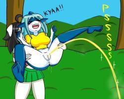original_characters, original, daceking, 2girls, anus_peek