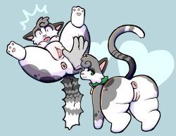 saberbutt, anus, ass, caught_off_guard, chibi