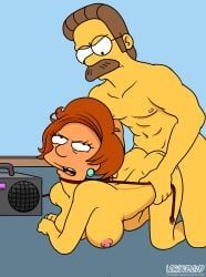 edna_krabappel, ned_flanders, 20th_century_fox, 20th_century_studios, the_simpsons