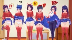 cappie_(miside), cool_mita_(miside), crazy_mita_(miside), kind_mita, kind_mita_(miside)