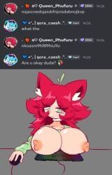 original_character, phufuru_(koracaesh), koracaesh, big_breasts, breast_on_keyboard