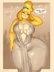 isabelle_(animal_crossing), animal_crossing, nintendo, lemonugget, ass