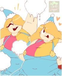 funhouse_roblox, roblox_game, 2females, cheering, chubby