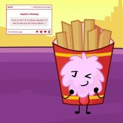 fries_(bfdi), puffball_(bfdi), battle_for_dream_island, bfdi, jacknjellify
