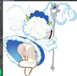 berry_yogurt_cookie, cookie_run, cookie_run_crumble, ass, back_view