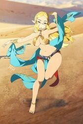zelda_(breath_of_the_wild), the_legend_of_zelda, r3dfive, 1girls, adult