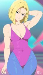 android_18, dragon_ball, dragon_ball_z, toei_animation, r3dfive