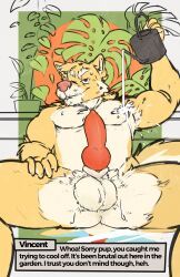 animal_genitalia, animal_penis, anthro, balls, bodily_fluids