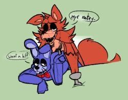 bonnie_(fnaf), foxy_(fnaf), five_nights_at_freddy's, five_nights_at_frickbears, five_nights_at_frickbears_3